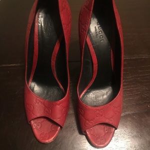 Authentic Red Gucci Heels
